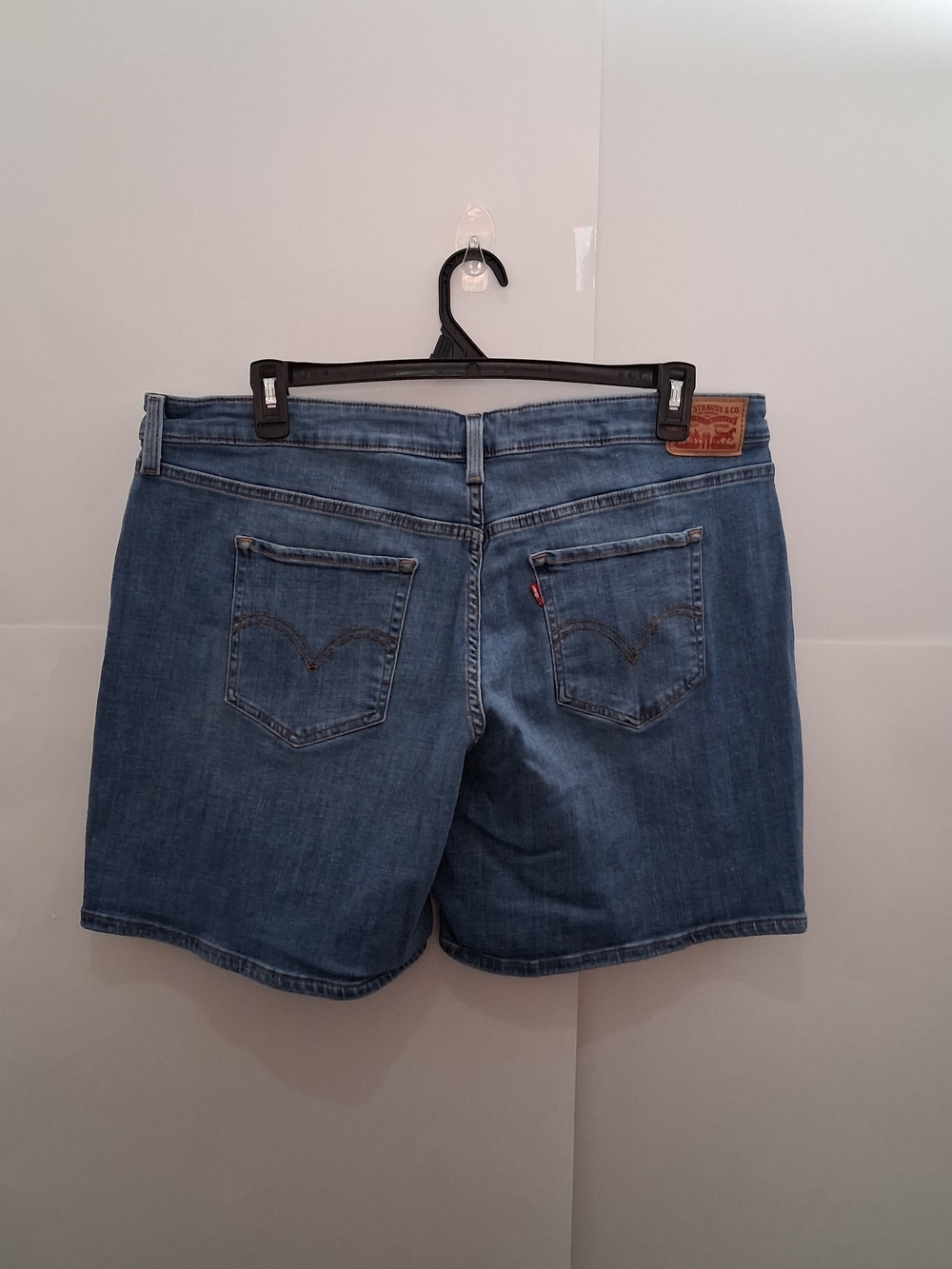LEVIS Women's Distressed Denim Shorts - Blue Plus Size 20W - Picture 3 of 9
